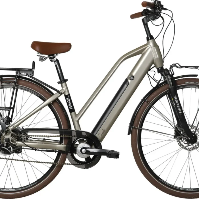 Vélo de Ville Électrique Bicyklet Camille Shimano Acera/Altus 8V 504 Wh 700 mm Gris Vélo de Ville Électrique Bicyklet Camille Shimano Acera/Altus 8V 504 Wh 700 mm Gris