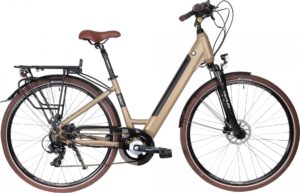 Vélo de Ville Électrique Bicyklet Carmen Shimano Tourney/Altus 7V 504 Wh 700 mm Marron Tan