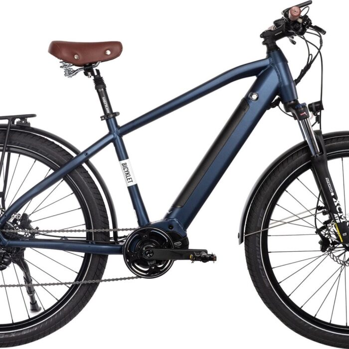 Vélo de Ville Électrique Bicyklet Raymond Shimano Acera 9V 504 Wh 27.5'' Bleu Matt Night Vélo de Ville Électrique Bicyklet Raymond Shimano Acera 9V 504 Wh 27.5'' Bleu Matt Night