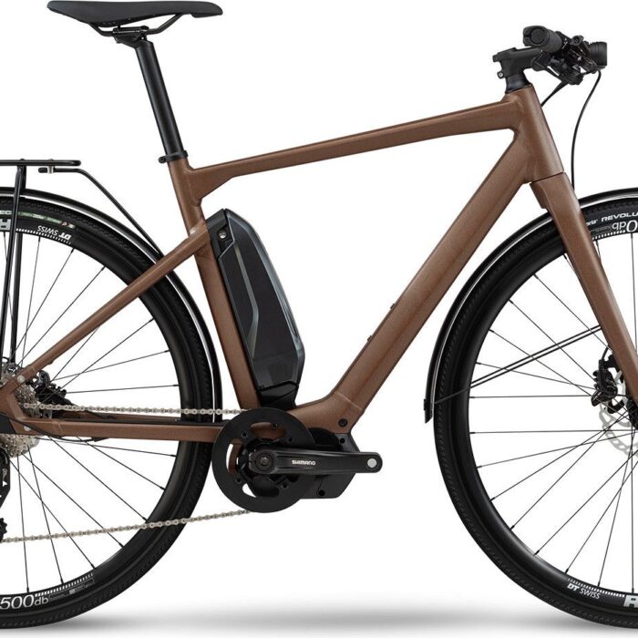 Vélo de Ville Électrique Fitness BMC Alpenchallenge AMP AL City Four Shimano Deore 10V 418 Wh 700 mm Marron Earth 2021