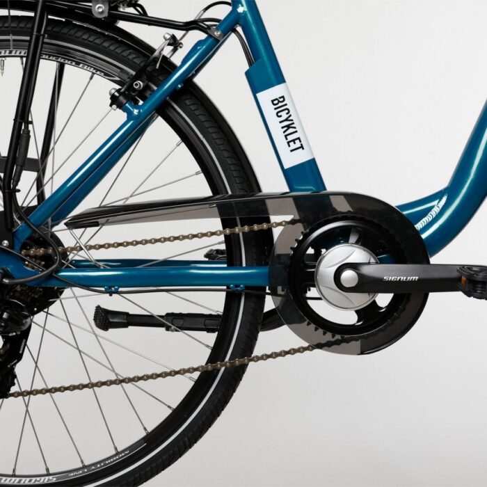 Vélo de Ville Électrique Mixte Bicyklet Claude Shimano Tourney 7V 500 Wh 700 mm Turquoise Marron1 Vélo de Ville Électrique Mixte Bicyklet Claude Shimano Tourney 7V 500 Wh 700 mm Turquoise Marron1