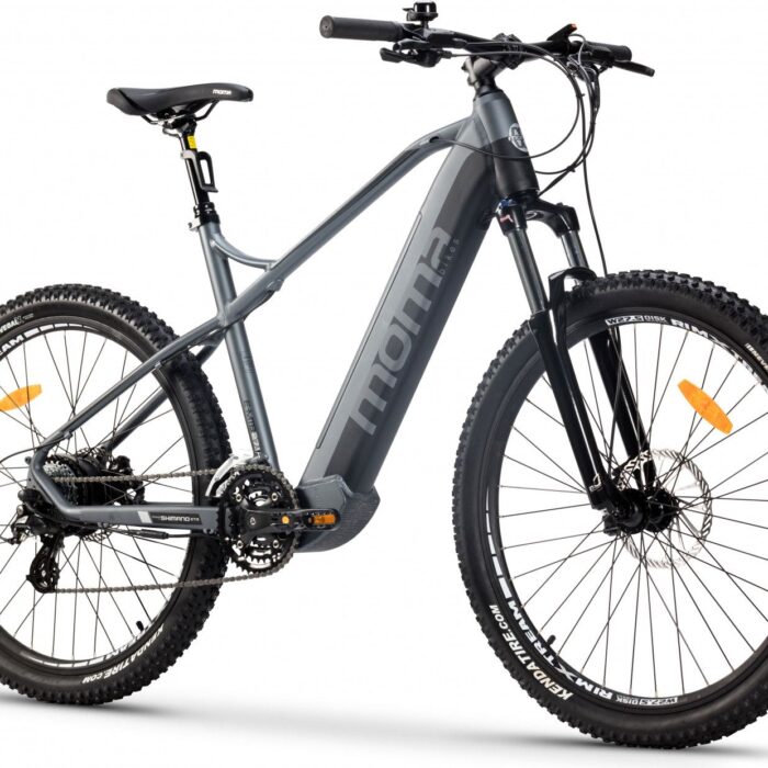 VTT Electrique Semi-Rigide Moma Bikes E-MTB 27.5'' Shimano Altus 8V Gris