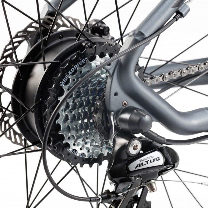 VTT Electrique Semi-Rigide Moma Bikes E-MTB 27.5'' Shimano Altus 8V Gris2