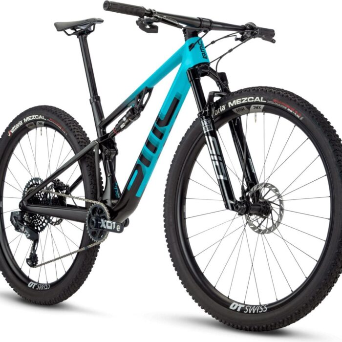 VTT Tout-Suspendu BMC Fourstroke 01 One Sram X01 Eagle AXS 12V 29'' Turquoise Noir 20230