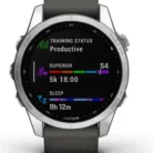 Montre GPS connectée - GARMIN - Fenix 7S - Argent avec bracelet gris