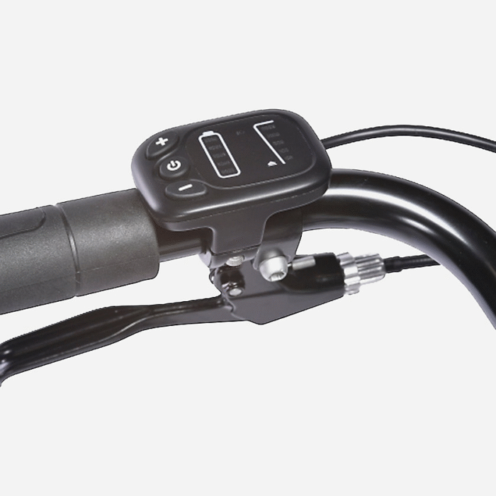 Vélo de ville électrique adulte E-City 70 GRIS NAKAMURA2