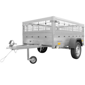 Remorque basculante 200x125 avec ridelles grillagées et roue jockey - Garden Trailer 201 KIPP