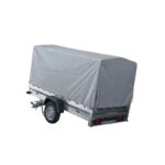 Remorque simple essieu nitrailer  Garden Trailer 264 KIPP avec roue de support, cadre H-1100 et bâche grise